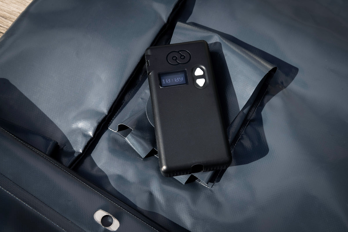 Close-up of the HayDrop control unit pocket